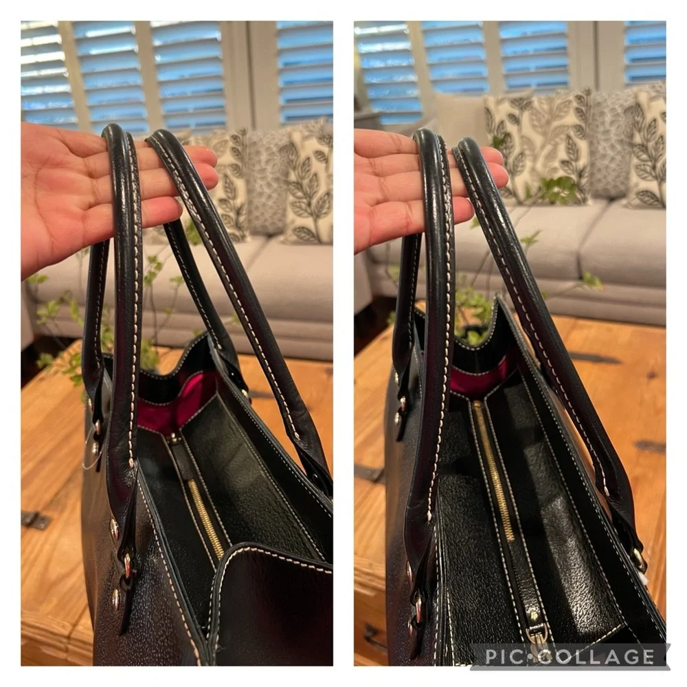 kate spade Black Leather Top-Handle Satchel